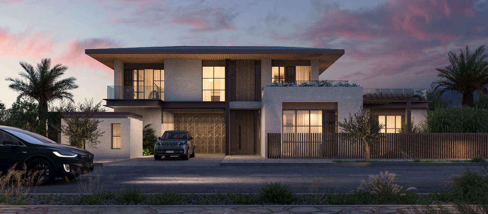 Al Naseem Villas waterfront community on Hudayriyat Island Abu Dhabi featuring luxury villas with landscaped surroundings