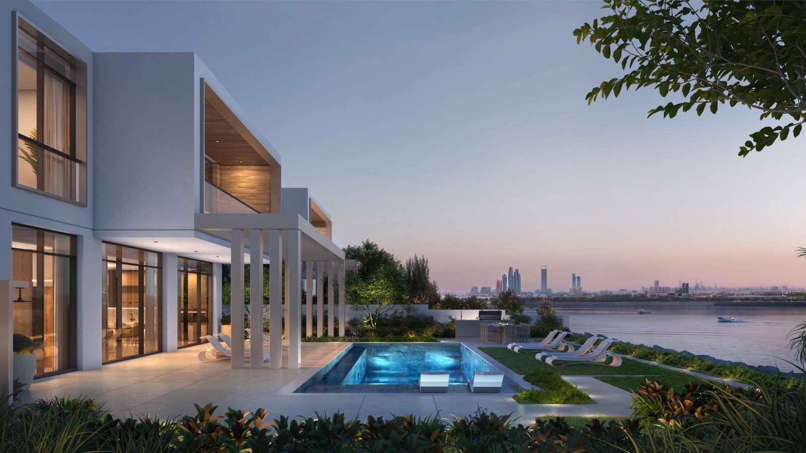 Contemporary living space inside Bashayer Villas showcasing elegant interiors, natural lighting, and spacious family-friendly design
