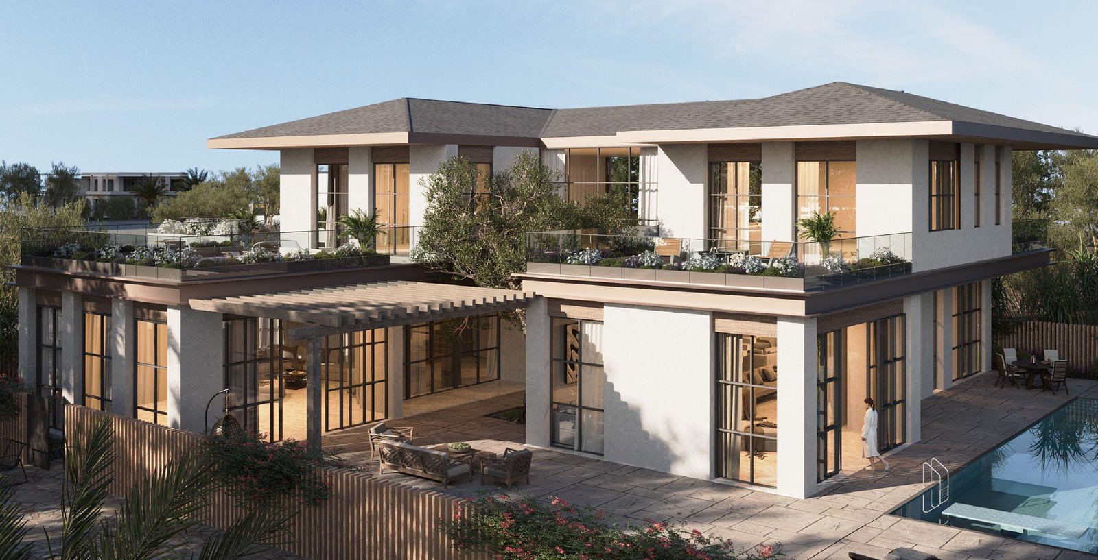 Luxury villas at Al Naseem Villas by Modon in Abu Dhabi with modern architecture and premium island lifestyle